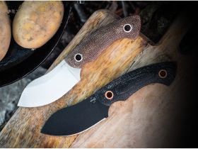 Туристический нож с фиксированным клинком Boker Nessmi Pro, сталь D2, рукоять микарта, коричневый