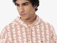 Мужская флисовая толстовка - худи Lacoste Monorgam