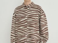 Рубашка изо льна с вискозой, Бежевый