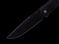 Складной нож Dr.Tech W4194TB, сталь D2, рукоять титан, черный