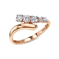 Серебряное кольцо с фианитами