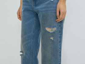 Джинсы Boyfriend с низкой посадкой, Синий