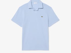 Мужское хлопковое поло Lacoste из смеси льна