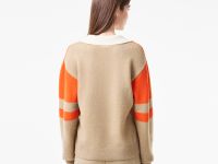 Женский шерстяной свитер Lacoste с v-образным вырезом