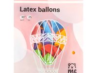 Набор воздушных шаров MESHU "С Днем Рождения" М12/30 см, 25 шт, пастель, ассорти