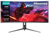 Монитор 34" Hisense 34G6Q PRO 3440x1440 LED, 21:9, VA, 320cd, 3000:1, 1ms, 89/89, DP, HDMI, 240Hz, curved 1000R, Speakers, tilt, HAS, swivel, VESA, св