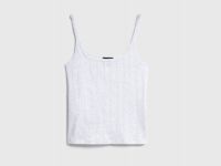 Пижамная майка из ажурного трикотажа, Серый