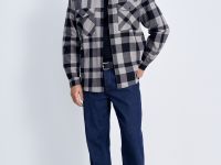 Рубашка прямого силуэта в клетку