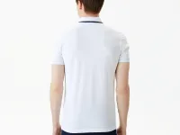 Мужское поло Lacoste с контрастным воротом