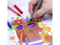 Набор фломастеров Berlingo "SuperTwist" 12 цв., смываемые, рисунок на корпусе, блистер