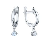 Серьги из белого золота с бриллиантами э0901сг05220203