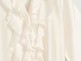 Блузка из лиоцелла с рюшами, Бежевый