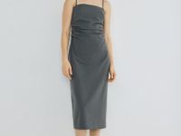 Платье-бюстье со съёмными бретелями, Серый