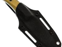 Нож Pocket Wolf Мини Тактик с долом, сталь AUS10Co, рукоять микарта, желтый