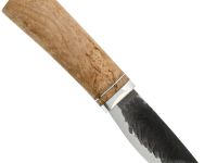 Охотничий нож Скинер, сталь Х12МФ, рукоять карельская береза, дюраль, с откованным долом