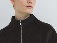 Бомбер из пальтовой ткани, Коричневый