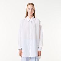Женская лёгкая рубашка Lacoste из льна