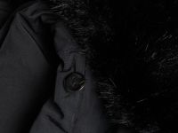 Утеплённая куртка с меховым воротником, Черный