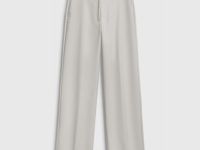 Широкие брюки из поливискозы, Бежевый