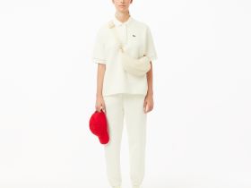Женское поло Lacoste из смеси эластичного органического хлопка