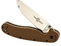 Нож складной Ontario RAT-1, сталь Aus-8, Satin, рукоять термопластик GRN, brown
