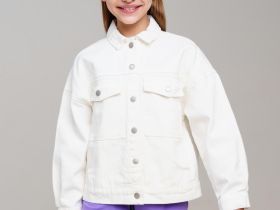 Куртка текстильная джинсовая для девочек