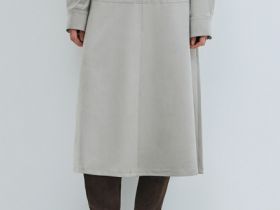 Юбка миди из искусственной замши, Серый