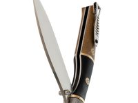 Складной нож Reptilian Трапёр-01 лимитированная версия, сталь D2, рукоять черный G10/коричневая микарта