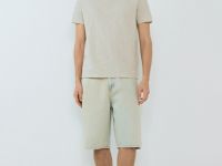 Поло из текстурированной ткани, Бежевый