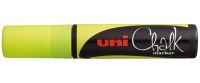 Маркер меловой Uni PWE-17K, 15 мм, флюорисцентный желтый