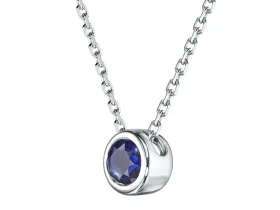 Колье из серебра с сапфиром э0677кл02220890