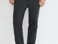 Утеплённые джоггеры из твила, Серый