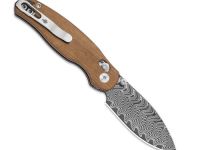 Складной нож Kizer Phoca CD, сталь Damascus, рукоять Mkuruti Wood
