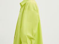 Рубашка из хлопка с акцентными рукавами