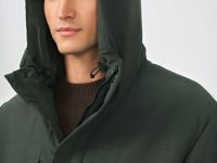 Утеплённая парка с капюшоном, Зеленый