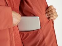 Пуховик с воротником-стойкой и капюшоном