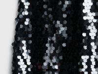 Мини-юбка с пайетками для девочек, Черный