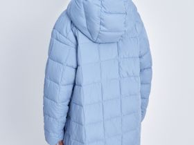 Пуховое пальто с капюшоном