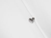 Кардиган с баской и фигурными пуговицами, Белый