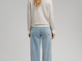 Джемпер полуприлегающего кроя с хлопком