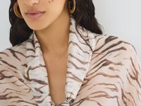 Блузка из лиоцелла с бантом-завязкой, Белый