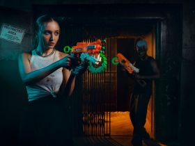 36731 Игровой набор ZURU X-Shot INSANITY: Хоррорфайр Рипер Х ДУО (2 бластера, 16 снарядов)