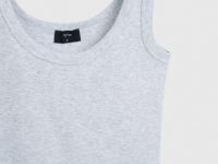 Базовая майка в рубчик, Серый