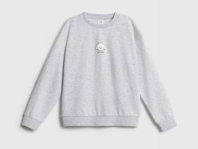 Свитшот с принтом для девочек, Серый