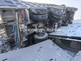 В Таттинском районе большегруз разрушил мост на дороге Черкех — Дая-Амгата