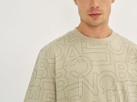 Футболка с принтом, Бежевый