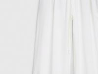 Широкие льняные брюки, Белый