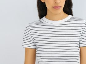 Футболка в рубчик, Белый