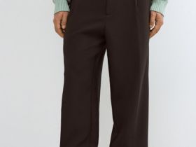 Широкие брюки с ремнём, Коричневый