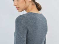 Джемпер с воротником на пуговицах, Серый